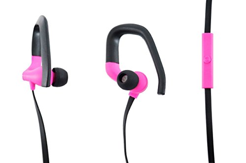 Aiino - Auricolari Go Sport I Archetto Ergonomico I Microfono Integrato I Compatibilità Universale I Perfetto Per Lo Sport I Massima Stabilità - Rosa