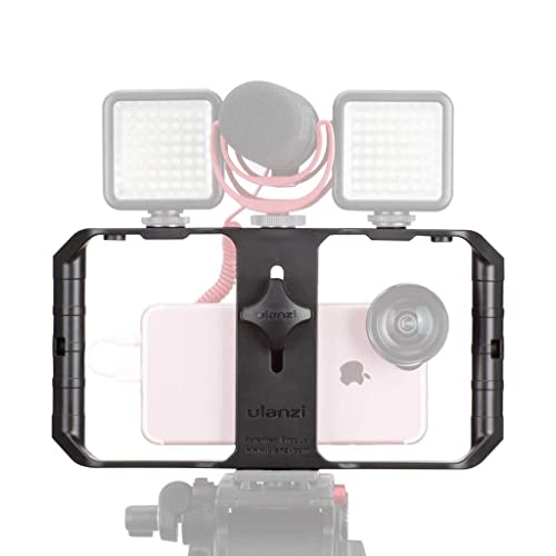 Ulanzi U-Rig Pro Smartphone Video Rig – Telefono Video Stabilizzatore Grip Supporto Per Videomaker Film, Universale Per Iphone E Samsung