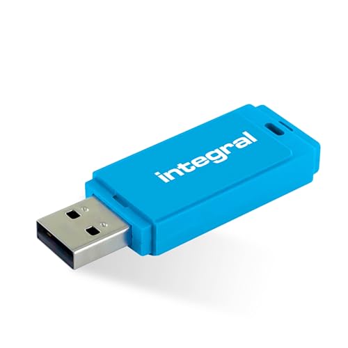 Integral Neon Blue Chiavetta Usb 32 Giga - Flash Drive Usb 3.0 Superspeed - Pennetta Usb Veloce