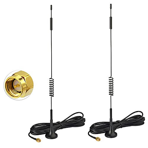 Bingfu Antenna 4G Lte Interni Sma Maschio 7Dbi Mimo Esterna Base Magnetica (2 Pacchi) Para Tim Iliad Vodafone Windtre 4G Lte Cellular Router Modem Gat