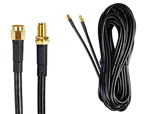 Vetrineinrete® Cavo Prolunga Per Antenna Wifi Router Modem Rp-Sma Wireless Maschio Femmina 3 5 E 10 Metri (10 Mt) D39