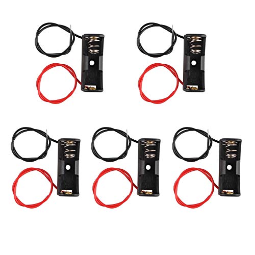 Haljia, 5 Pezzi 12 V A23L 23 A Molla In Plastica Porta Batteria Con Cavo Nero