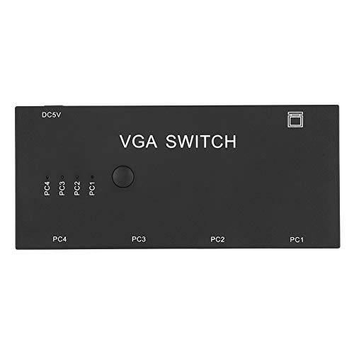 Convertitore Video Vga, Commutatore Convertitore Video Vga Splitter 4 In 1 Uscita, 1920 X 1080 Per Display Hd Adattatore Vga, Nessun Requisito Di Sist