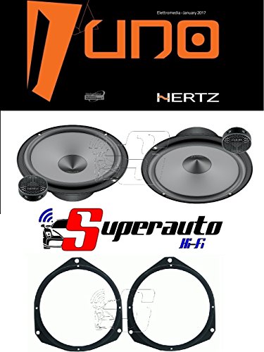 Hertz Linea Uno K165 K 165 Kit Altoparlanti Due Vie Casse Auto 165 Mm + Supporti Casse Compatibile Con Fiat 500 Anteriore 165 Cm