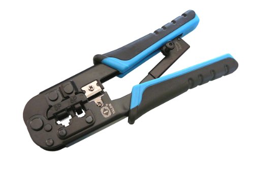 Kalea-Informatique Pinza Crimpatrice Per Spine Rj45 / 8P8C - Rj12 / 6P6C - Rj11 / 6P4C - Con Rack