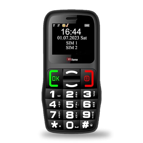 Ttfone Tt220 Big Button Telefono Cellulare Per Anziani Con Pulsante Di Assistenza Di Emergenza, Tasti Parlanti, Lunga Durata Della Batteria, Bluetooth