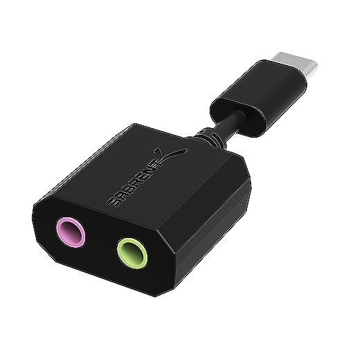 Sabrent Scheda Audio Usb Type-C, Cuffie E Microfono Per Mac E Windows, Adattatore Audio Presa Usb, Plug & Play, Nessun Driver Necessario [Nero] (Au-Mm