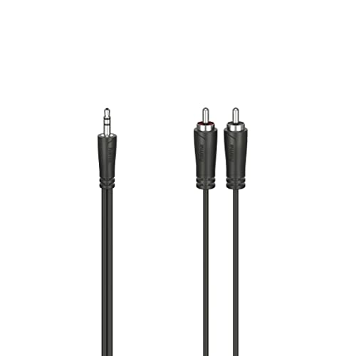 Hama 00205110 Jack/Cinch-Rca Audio Cavo Di Collegamento [2X Cinch Rca Maschio - 1X Jack Maschio 3,5 Mm] 1,5 M Nero
