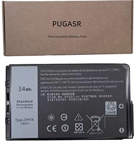 Pugasr J7Htx Laptop Battery Compatible With Dell Latitude 7202 7212 7220 Rugged Extreme Tablet Series 02Jt7D 7Xntr T03H001 T03H002 Fh8Rw 7.6V 34W