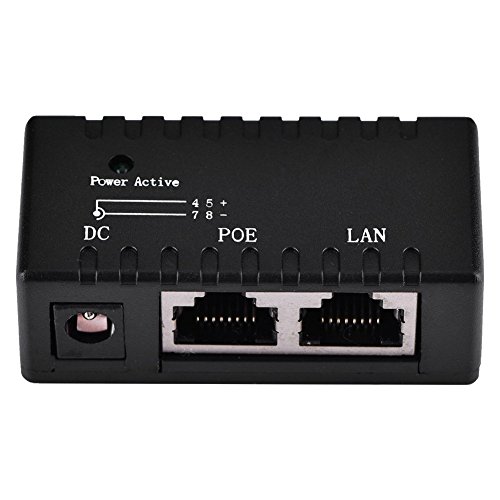 Adattatore Per Iniettore Power Over Ethernet Splitter Poe Per Rete Lan (Nero)