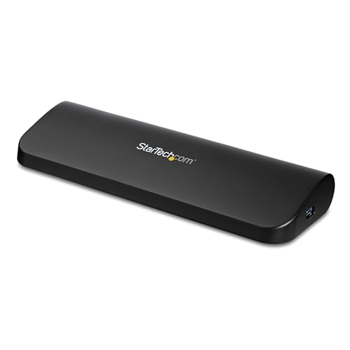 Startech.Com Docking Station Usb 3.0 A Doppio Monitor Con Hdmi E Dvi/Vga, Hub Usb-A A 6 Porte, Gbe, Audio - Dock Universale Tipo-A Per Laptop - Window