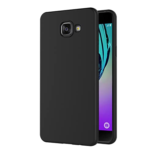Aicek Cover Per Samsung Galaxy A5 2016, Cover Galaxy A5 2016 Nero Silicone Case Molle Di Tpu Sottile Custodia Per Samsung Galaxy A5 2016