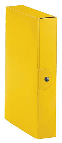 Esselte C26 Eurobox Cartella Per Progetti, 25 X 35 Cm, Dorso 6 Cm, Giallo, Confezione Da 1, 390326090