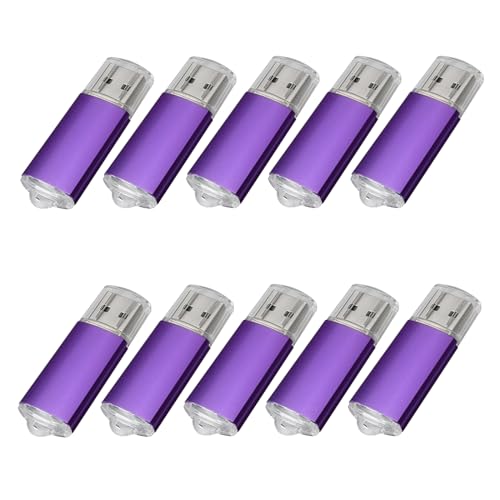 Yaxiny - 10 Chiavette Usb 2.0 Viola 512 Mb