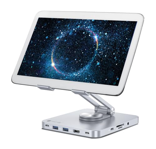 Techly 368307 Supporto Per Tablet Hub Docking Station Usb-C 8 In 1 Silver