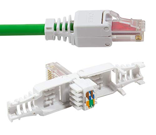 Odedo 10 Connettori Di Crimpatura Senza Strumento Cat 6 Utp Rj45 Spina Di Rete Per Cavo Di Birra Fino A 6,3 Mm.