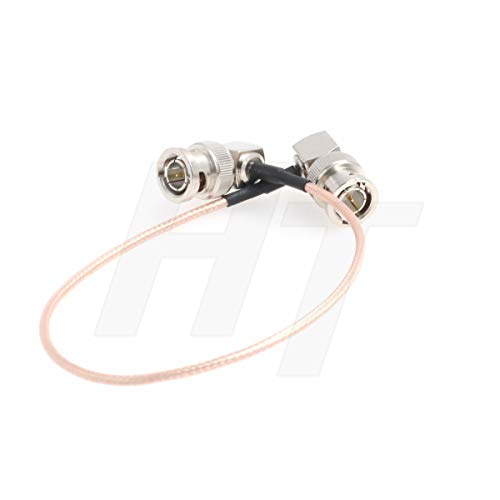 Hangton - Cavo Video Bnc Maschio Ad Angolo Retto A Maschio Bnc Ad Angolo Retto 3G Sdi 4K Per Blackmagic, Sottile Schermato Rg179 75 Ohm (30 Cm/12")