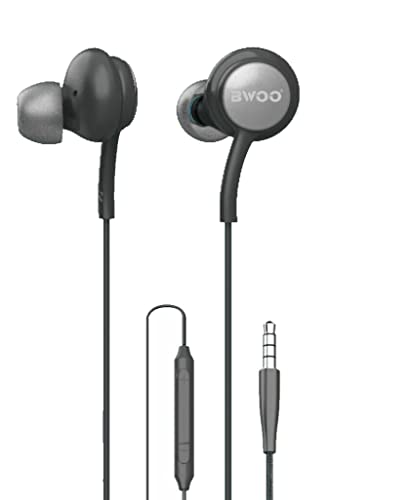 Bwoo Cuffie Auricolari Super Bass Stereo Sound Jack 3.5Mm Volume Microfono 1.2M Hf42