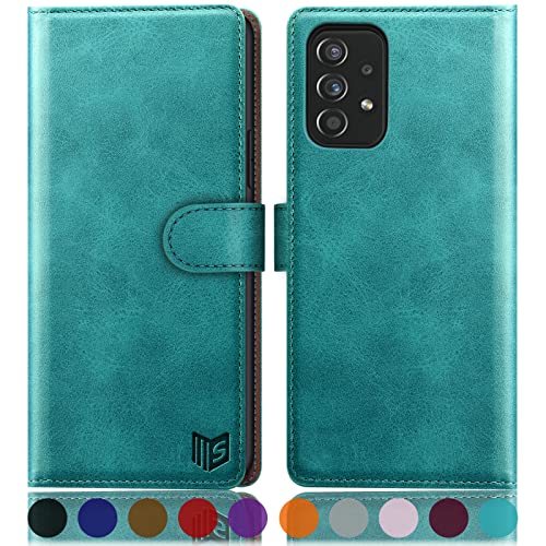 Suanpot Cover Per Samsung Galaxy A23 5G/4G Blocco Rfid Portafoglio Slot Cartesupporto Cellulare Magnetica Custodia Pelle Sintetica Cover Per Samsunga2