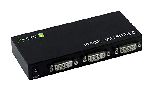 Techly 102109 Extender/Video Splitter 2 Porte Dvi 24+5 Nero