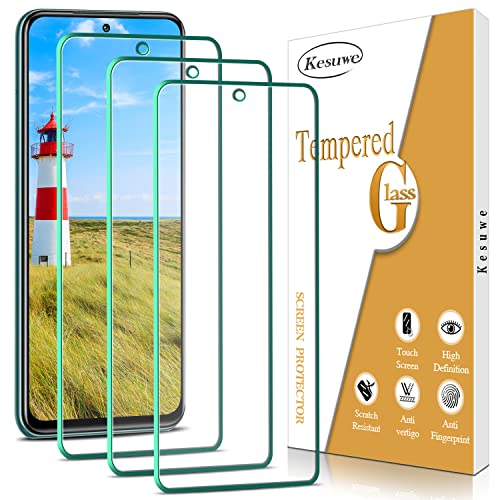 Kesuwe [3 Pezzi] Vetro Temperato Per Xiaomi Redmi Note 10 Pro, Note 10 Pro Max, Durezza 9H, Senza Bolle, Facile Da Installare, Anti Graffio, Anti-Impr