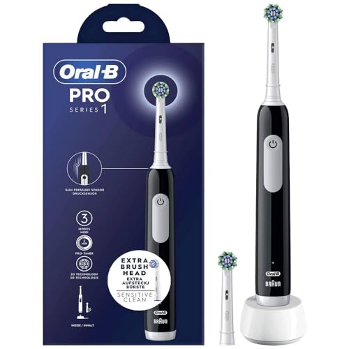 Oral-B Pro Series 1 Spazzolino Elettrico Ricaricabile Nero + 2 Testine Ricambio