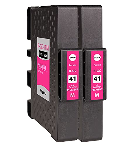 Supply Guy 2 Cartucce Compatibile Con Ricoh Gc-41 M Magenta Per Aficio Sg2100N Sg3100Series Sg3100Snw Sg3110Dn Sg3110Dnw Sg3110N Sg3110 Series Sg3110 