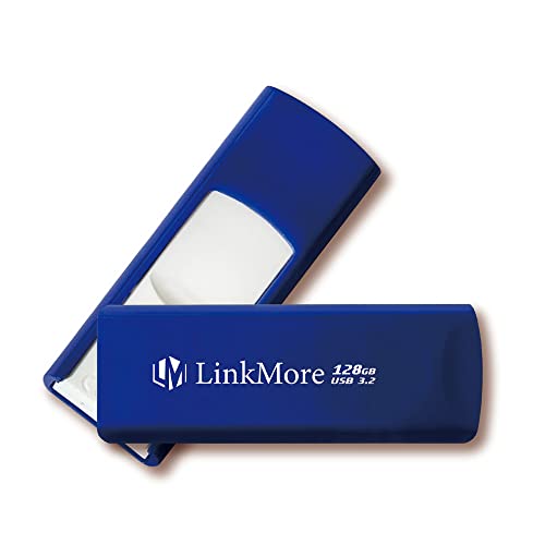 Linkmore Eject32 128 Gb Usb 3.2 Flash Drive, Velocità Di Lettura Fino A 100 Mb/S, Unità Pollice Design Retrattile