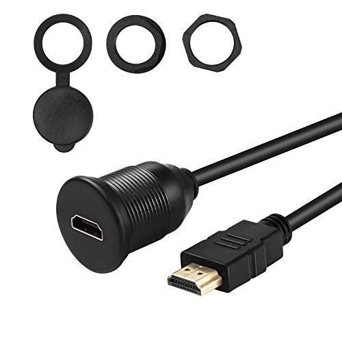 Baolongking Hdmi Maschio A Femmina Car Mount Flush Extension Cable Truck Boat Cruscotto Del Motociclo Montaggio A Incasso Con Pannello Di Montaggio 1M