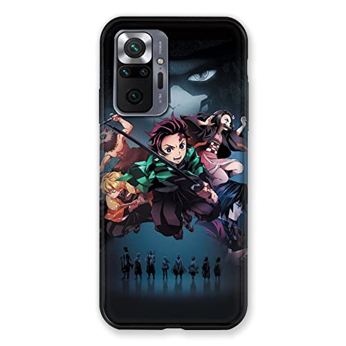 Cokitec Custodia Per Xiaomi Redmi Note 10 Pro 5G Manga Demon Slayer Nero
