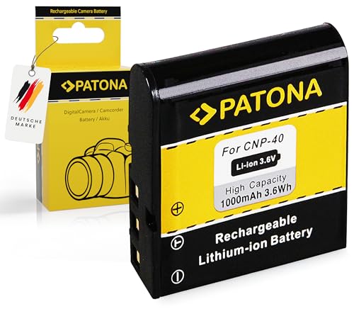 Patona Batteria Np-40 Compatibile Con Casio Exilim Ex-Z400 Ex-Z700 Ex-Z1000 Ex-Z1200