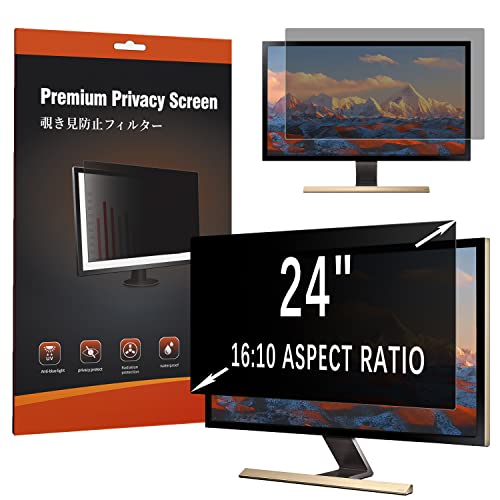 Haruyo 24 Pollici Filtro Privacy Premium, Anti-Spia Privacy Filter, Rimovibile Pellicola De Protezione Filtro Anti Luce Blu Per Monitor & Computer Por