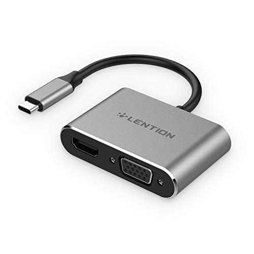 Lention Adattatore Usb C A Hdmi Vga, Output Av Digitale A 4K/30Hz, Compatibile 2023-2016 Macbook Pro 13/15/16, Nuovo Mac Air/Ipad Pro, Surface Go, Gal