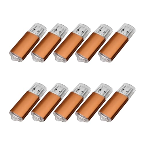 Yaxiny - 10 Chiavette Usb 2.0 Arancione Arancione 128Mb