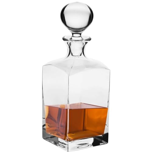 Krosno Whisky Caraffa Decanter | 1000 Ml | Collezione Caro | Ideale Per La Casa, Ristorante, Feste E Ricevimenti | Regalo Perfetto