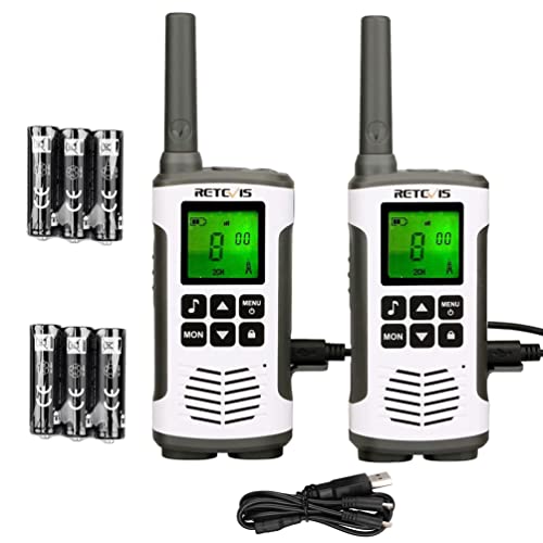 Retevis Rt45 Walkie Talkie, Ricetrasmittenti Professionali, Ricaricabili, Pmr446, Ricarica Usb Vox 16 Canali Torcia, Portatile Walkie-Talkie Professio