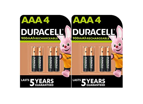 8X Duracell Aaa Ricaricabili 900 Mah (2 Blister Da 4 Batterie)8 Pile Ministilo Ricaricabili