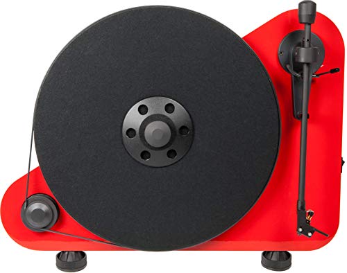 Pro-Ject Vte Bluetooth Giradischi A Posizionamento Verticale, Destro, Rosso