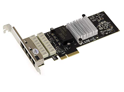Kalea-Informatique Scheda Controller Di Rete Pcie 1G Con 4 Porte Lan Gigabit Ethernet E Funzione Lan Bypass. Chipset Intel I350Am4
