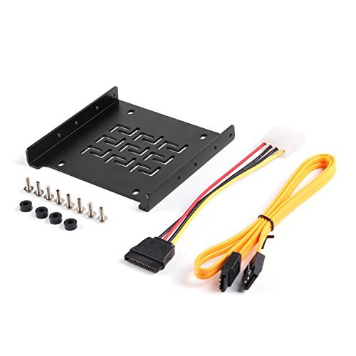 Salcar Montaggio Cornice Per 2.5" Hdd / Ssd Da 3,5" Mobile Rack Staffa Supporto Caddy Adattatore Guide Di Montaggio Incl. Viti E Cavo Sata