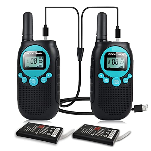Socotran R40 Walkie Talkies Bambini Ricaricabili, Professionali Walky Talky Lunga Distanza 8 Canali Pmr446 Radio Bidirezionale Per Adulti, Walkie-Talk