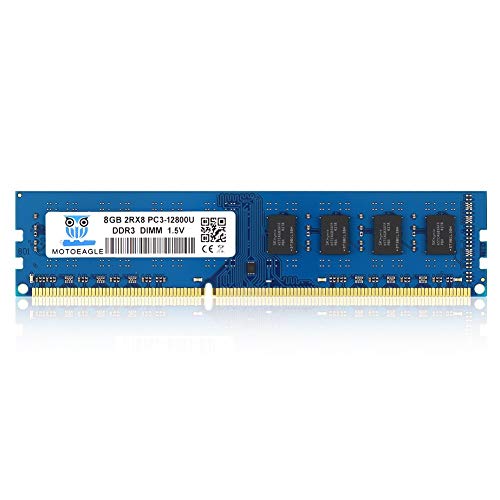 Pc3 12800U 8Gb Ddr3 1600Mhz Udimm Ram, 8Gb 2Rx8 Pc3 12800U Cl11 1.5V 240-Pin Non-Ecc Memoria Desktop