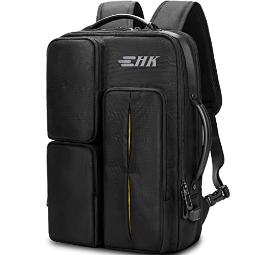 Heroic Knight Zaino Viaggio Impermeabile Grande Laptop Portatile 15,6 Pollici Notebook Computer Lavoro Uffico Università Scuola Business Uomo (Nero)