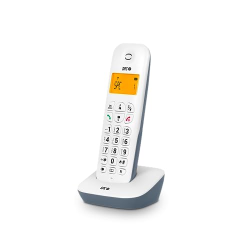 Spc Air - Telefono Fisso Wireless Con Schermo Illuminato, Id Chiamante, Rubrica 20 Contatti, Modalità Mute, 5 Melodie Disponibili, Compatibilità Gap E