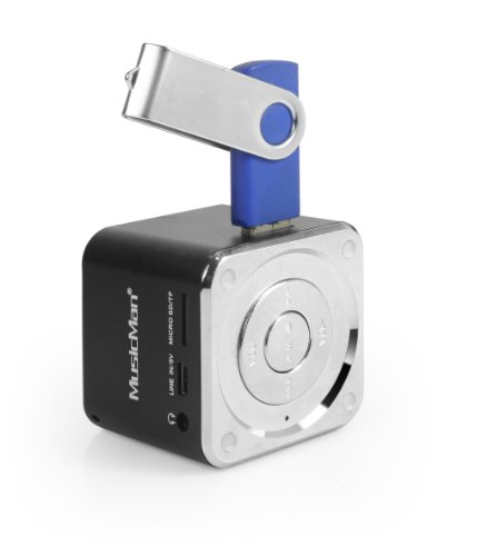 Musicman Mini Soundstation Altoparlante Portatile - Lettore Mp3, Usb, Supporto Per Scheda Microsd, 5 Ore Di Riproduzione Batteria Ricaricabile - Ideal