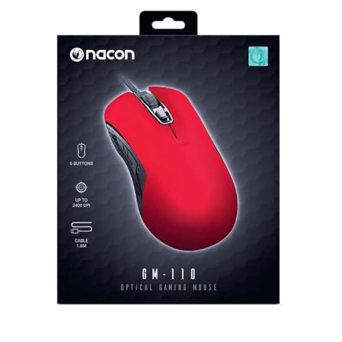 Nacon Gaming Mouse Ottico Wired Gm-110 Rosso