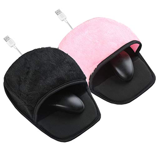 Liuer 2Pcs Tappetino Riscaldante Mouse Pad Usb Caldo Tappetino Per Mouse Usb Scaldamani Riscaldante Per Pc Computer Per Casa Ufficio Scuola(29 * 22Cm)