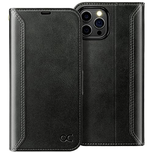 Ocase Custodia Iphone 15 Pro Max, Cover Iphone 15 Pro Max Con Portatessere Interno Tpu Antiurto Portafoglio [Rfid Blocking] Custodia Di Pelle Flip Cov