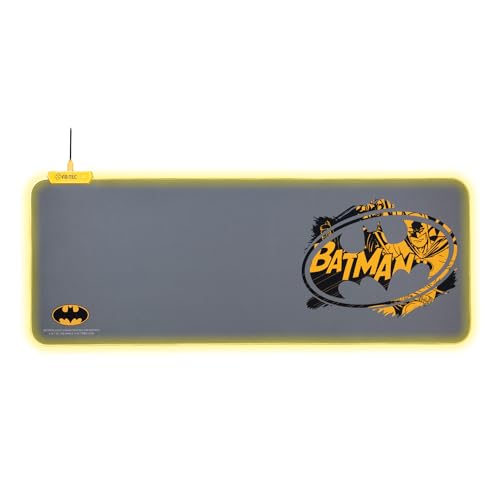 Frtec - Tappetino Batman Xl, Luce Led Rgb, Per Mouse E Tastiera, Plug And Play, Superficie Liscia, Antiscivolo