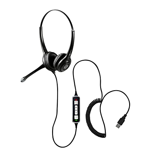 Geemarc Cla3 A-Usb - Cuffia Amplificata Con Microfono E Connettore Usb - Ideale Per Ambienti Rumorosi E Per Persone Con Problemi Di Udito - Compatibil